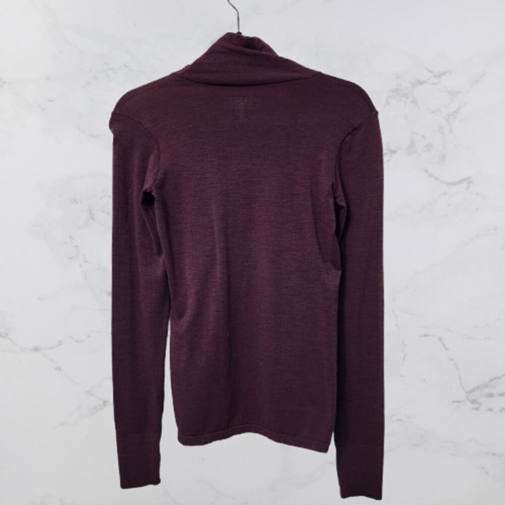 Athleta Wool Blend Turtleneck Burgundy Heather Small